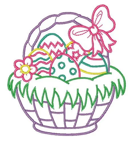 Easter Basket Embroidery Design Order Now