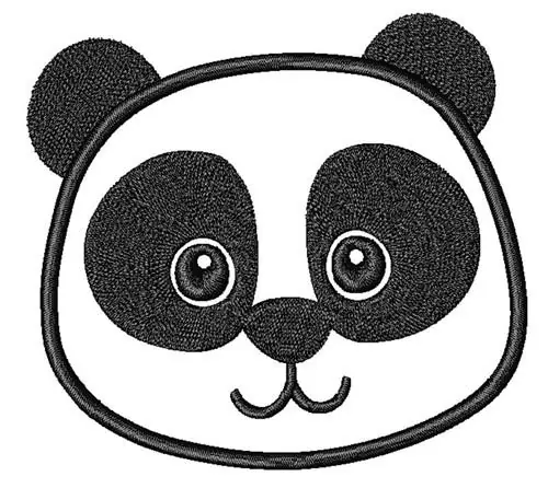 Best Price Panda Head Embroidery Design