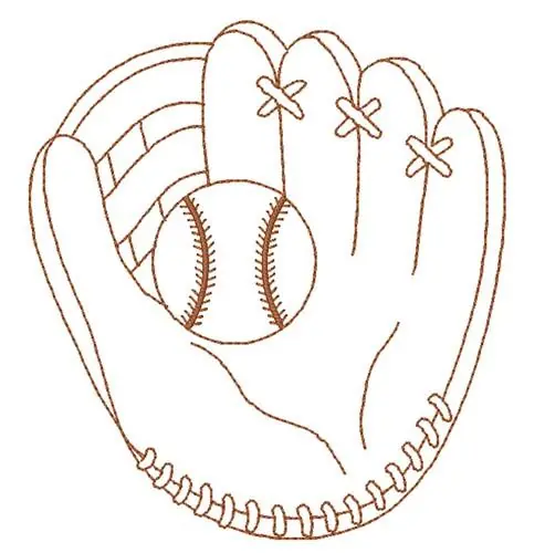 Ball & Glove Embroidery Design Instant Buy