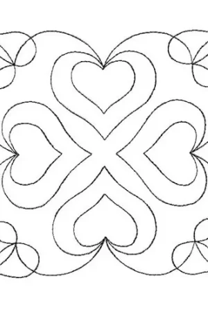 Heart Quilt Square Embroidery Design Final Sale