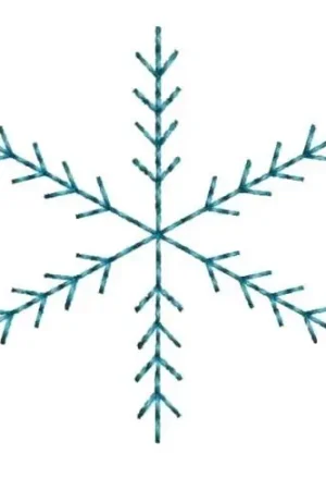 Fast Shipping Bluework Snowflake Embroidery Design