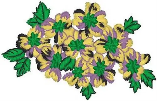 Pansy Flowers Embroidery Design Buy Online