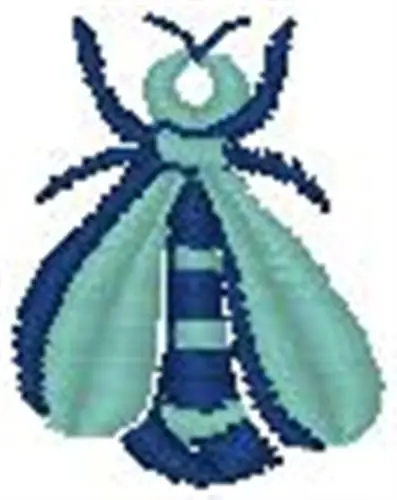Blue Bee Embroidery Design Latest