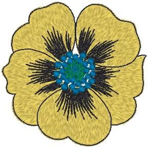 Direct From Manufacturer Single Bloom Embroidery Design