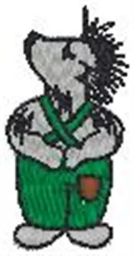 Fast Shipping Mouse In Overalls Embroidery Design