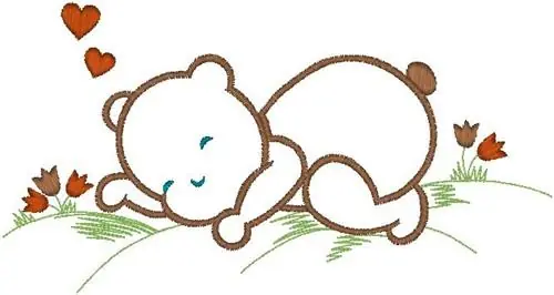Bear In Love Embroidery Design Save Now