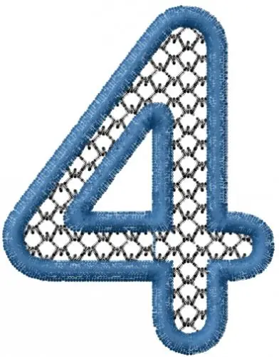 Net Number 4 Embroidery Design Direct From Manufacturer