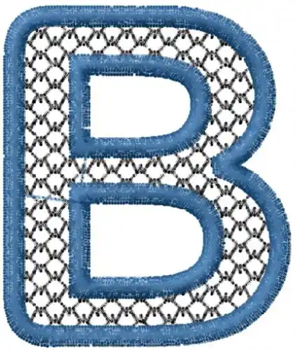 Net Font Uppercase B Embroidery Design Fan Favorite