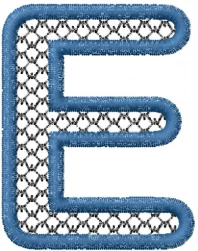 Buy Direct Net Font Uppercase E Embroidery Design