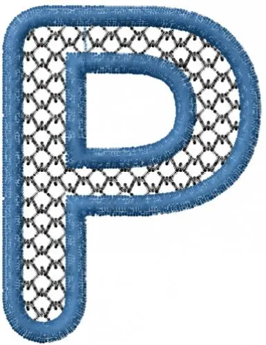 Net Font Uppercase P Embroidery Design Viral