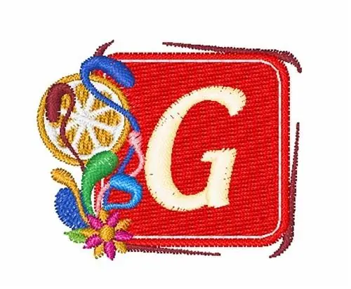 Secure Checkout Tropocal Letter G Embroidery Design