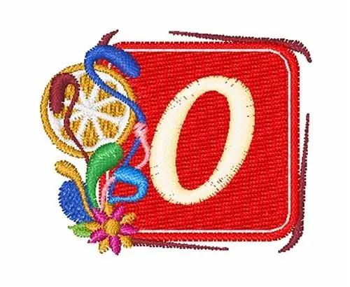 Viral Tropocal Letter O Embroidery Design