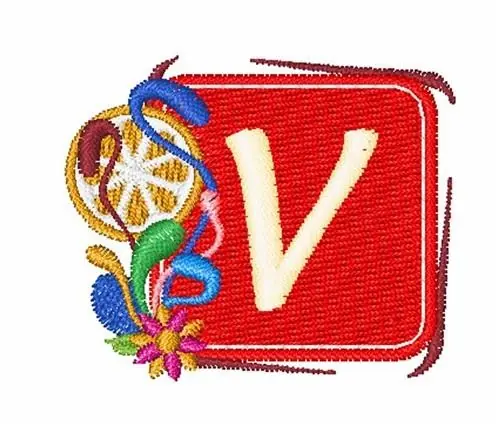 Hassle-Free Returns Tropocal Letter V Embroidery Design