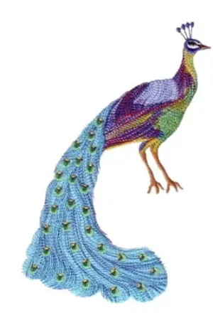 In Demand Colorful Peacock Embroidery Design