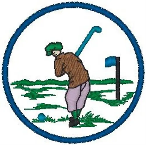 Golfer Embroidery Design Professional Grade