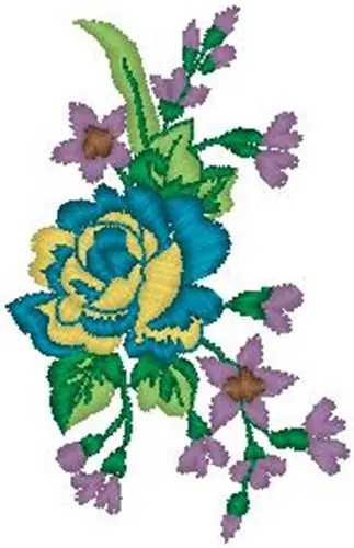 Place Order Rose & Flowers Embroidery Design