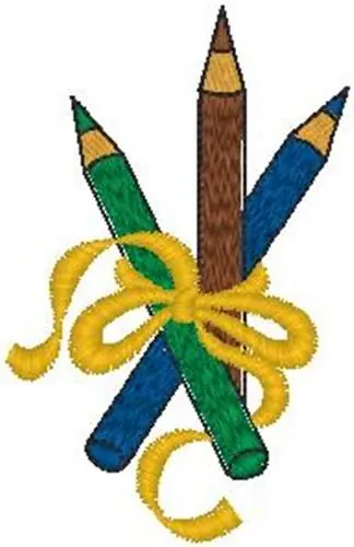 Discount Colored Pencils Embroidery Design
