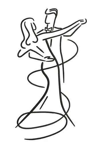 New Release Ballroom Dancers Embroidery Design