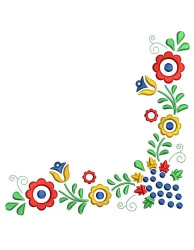 Floral Corner Embroidery Design Express Delivery