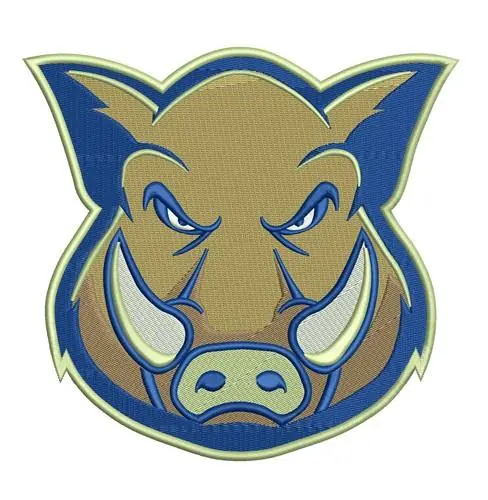 Deal Boar Head Embroidery Design