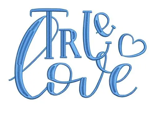True Love Embroidery Design Final Sale