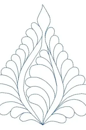 Budget Feather Outline Embroidery Design