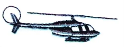 Helicopter Embroidery Design Genuine