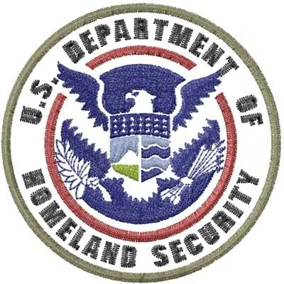 Homeland Security Embroidery Design Limited Time