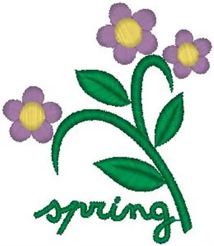 Handmade Spring Flowers Embroidery Design
