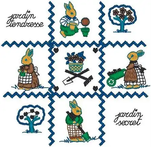 Bunny Tic Tac Toe Embroidery Design Hot Picks