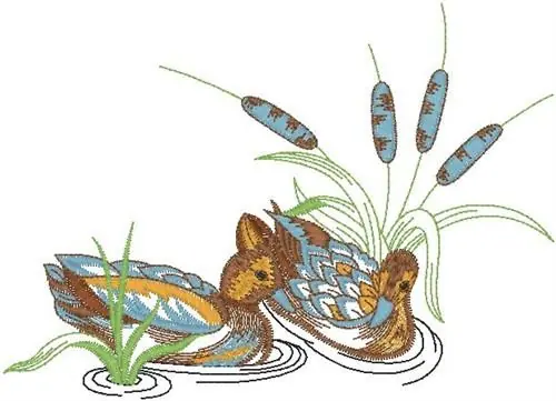 Wood Ducks Embroidery Design Top Rated
