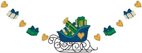 Original Santas Sleigh Embroidery Design