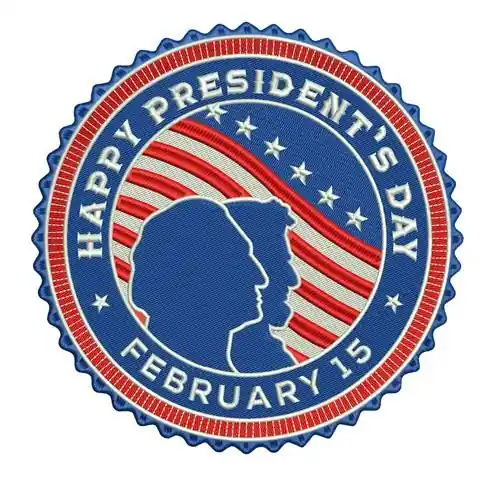 Affordable President's Day Embroidery Design