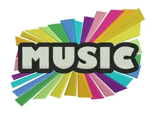 Music Embroidery Design Brand New