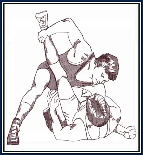 Sketched Wrestlers Embroidery Design Top Rated