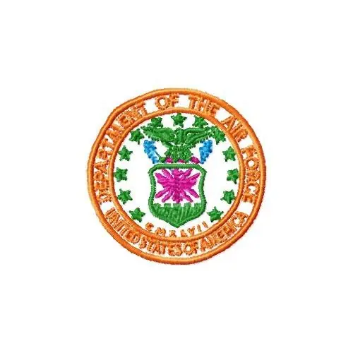 Next Day Delivery Air Force Emblem Embroidery Design