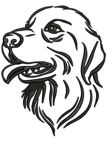 Dog Head Embroidery Design Popular