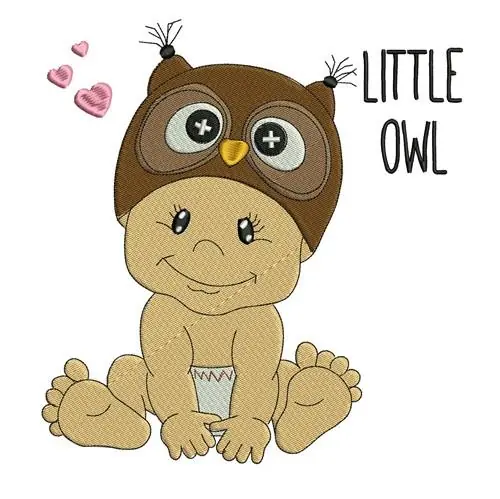 Little Owl Embroidery Design Discount