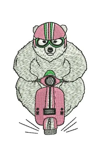 Trusted Brand Polar Bear Scooter Embroidery Design