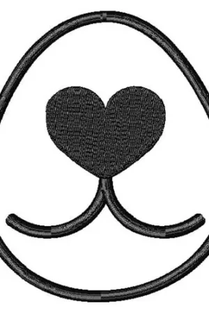 Bear Face Embroidery Design Genuine