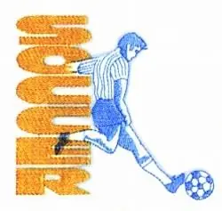 Flash Sale Soccer Player Embroidery Design