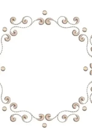 Clearance Monogram Circle Frame Embroidery Design