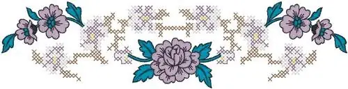 Final Sale Cross Stitch Blooms Embroidery Design