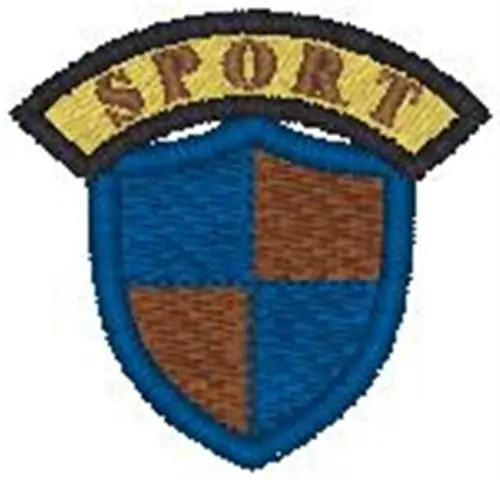 Today Only Sport Crest Embroidery Design
