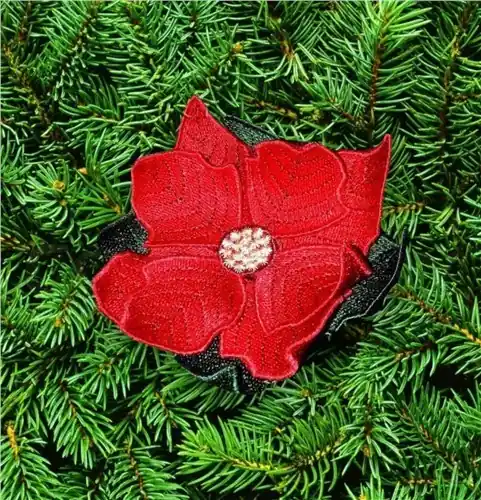 Best Seller FSL Poinsettia Embroidery Design