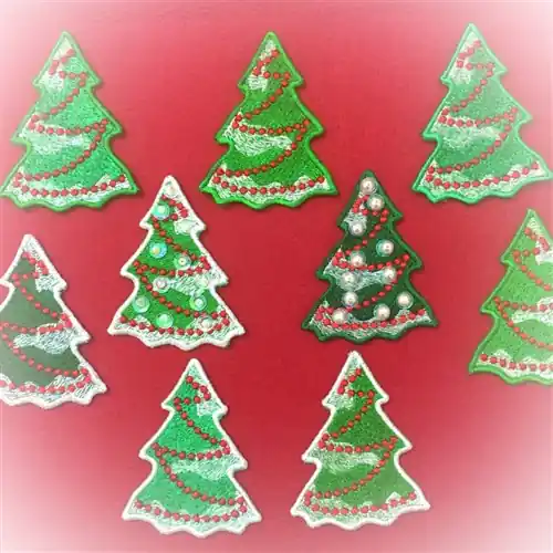 FSL Christmas Trees Embroidery Design Professional Grade