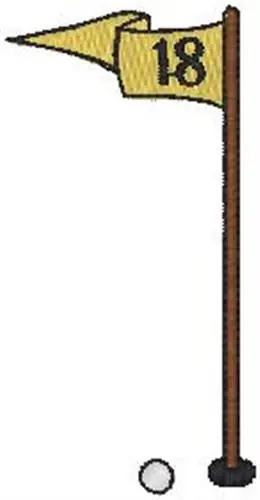 18th Hole Embroidery Design Buy Today