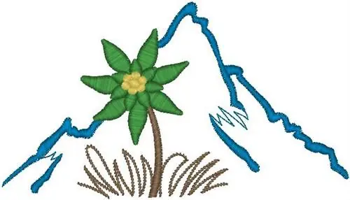 Mountain Flower Embroidery Design Next Day Delivery