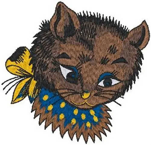 Buy Online Kitten Head Embroidery Design
