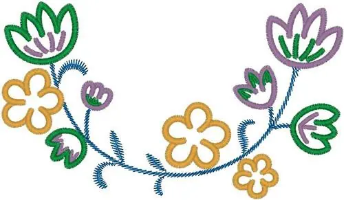 Price Drop Flowers Outline Embroidery Design